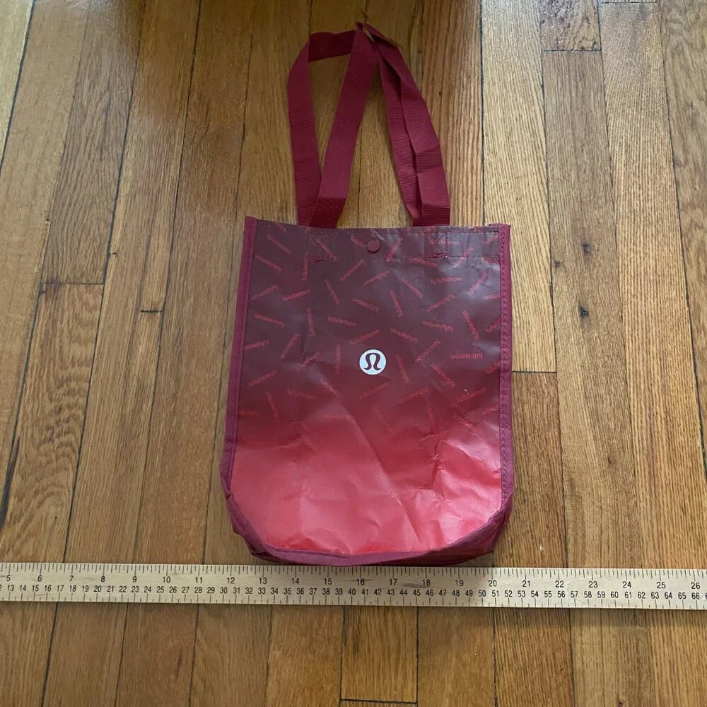 Lululemon Small Size Red Multiprint Recycled Bags Multipurpose Fall 1092708 - Picture 7 of 9